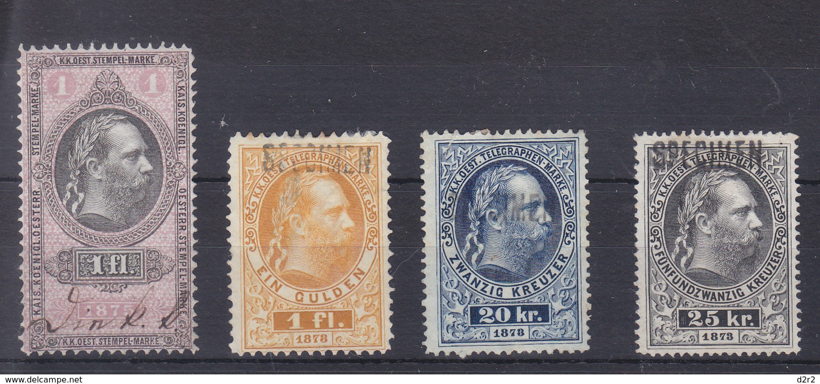 TELEGRAPHE - 3-4 TIMBRES ANCIEN ( 1873) - 3 AVEC SURCHARGE SPECIMEN !!!!! - Telegraaf