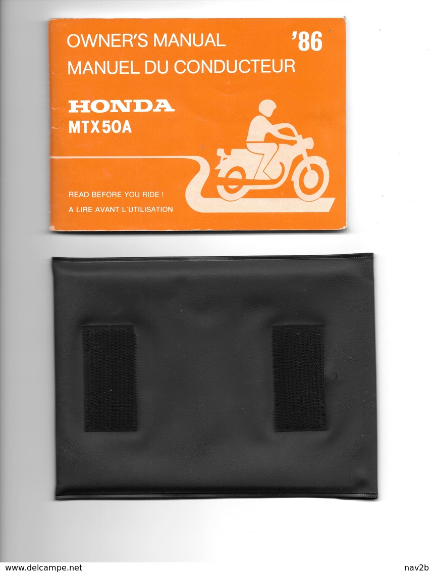 HONDA  MTX 50 A . Manuel Du Conducteur( 82 Pages ) Dans Une Pochette Plastique Et Autocolant - Motos