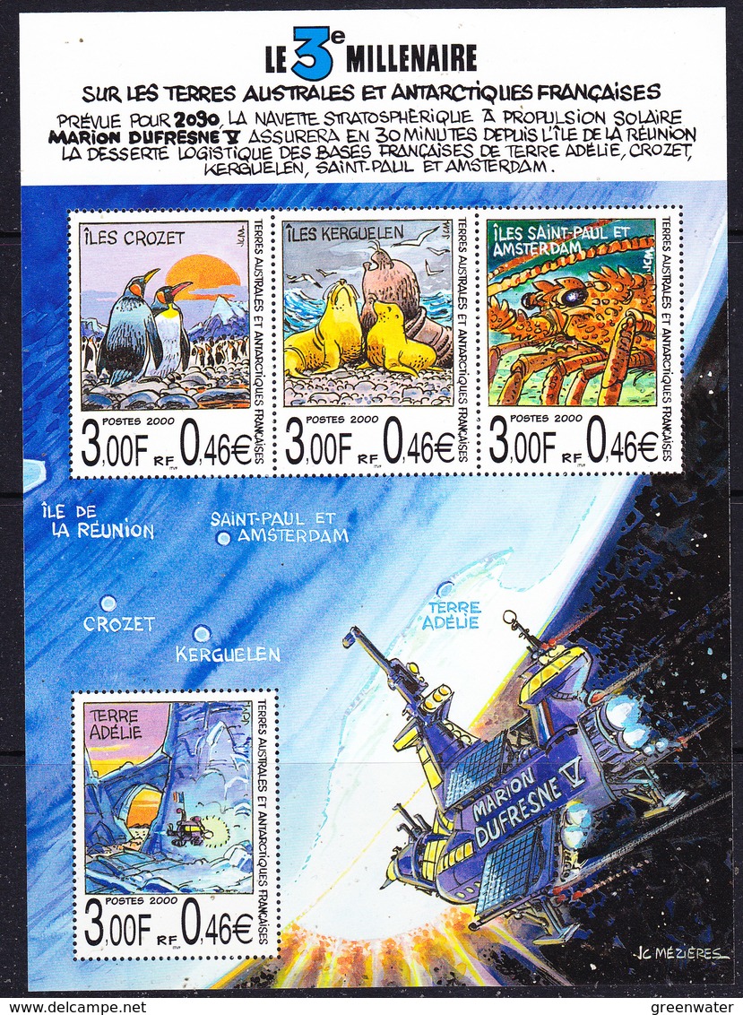 TAAF 2000 Le 3e Millenaire M/s ** Mnh (40417) - Blokken & Velletjes