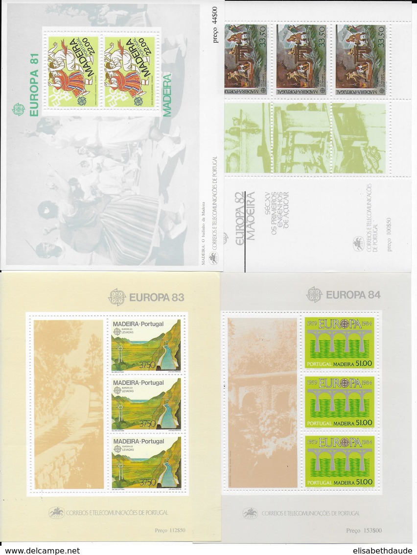 MADEIRA - ENSEMBLE De 10 BLOCS EUROPA MNH ** - COTE YT =  104 EUR. - Madère