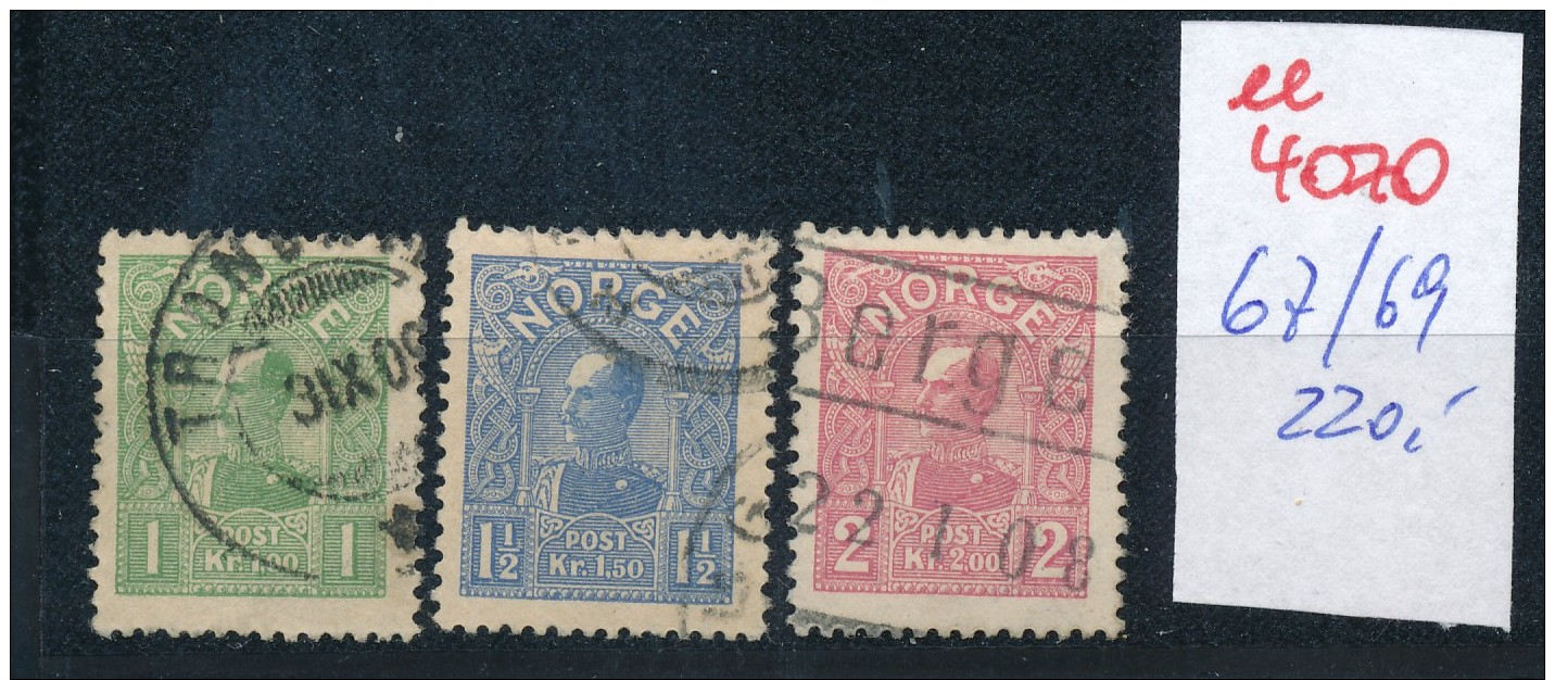 Norge Nr. 67 -69  O     (ee4070  ) Aus Auflösung Einer Spezial Sammlung - Gebraucht