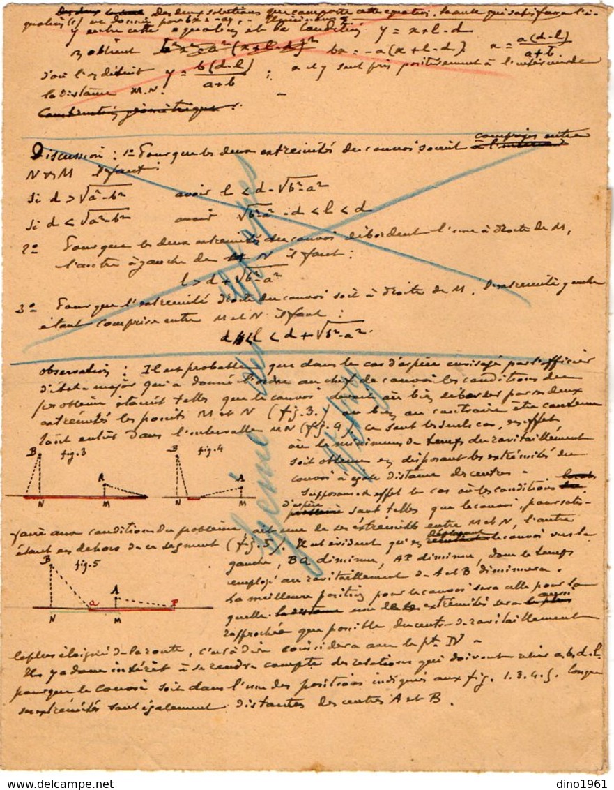 VP12.932 - MILITARIA - VITRY 1916 - Mr E. DATTIN Du Génie Militaire - Solution Du Problème Du Chef De Convoi Automobiles - Documents