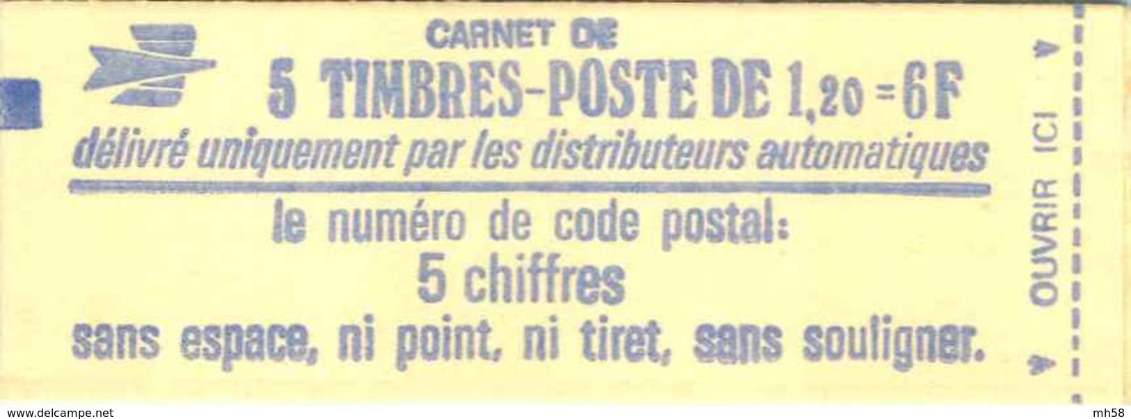 FRANCE - Carnet Date 4.29.7.78 Partielle - 1f20 Sabine Rouge - YT 1974 C1a / Maury 410a - Autres & Non Classés