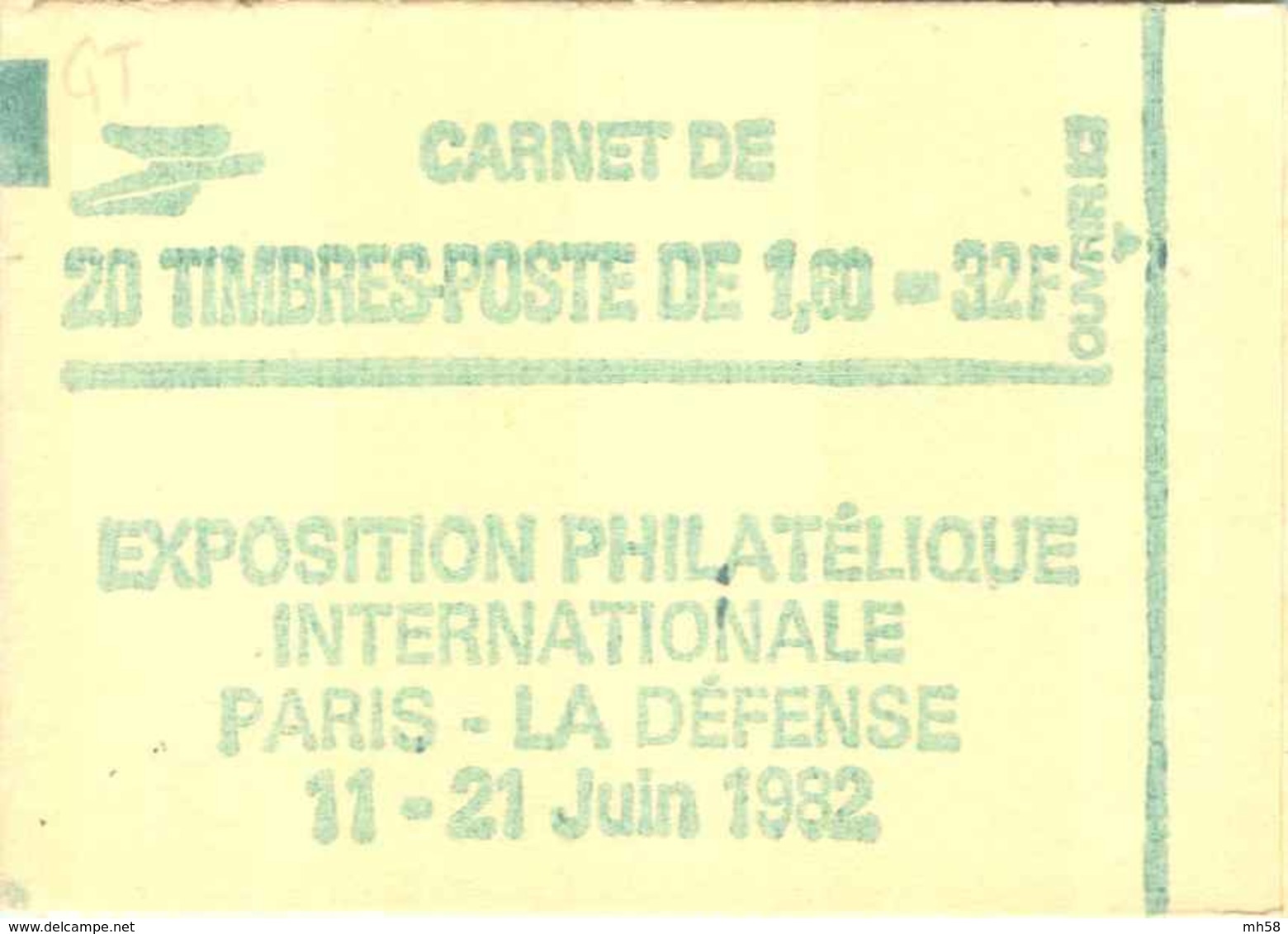 FRANCE - Carnet Conf. 8, Date 6.21.8.81 - 1f60 Sabine Rouge - YT 2155 C4a / Maury 432a - Autres & Non Classés