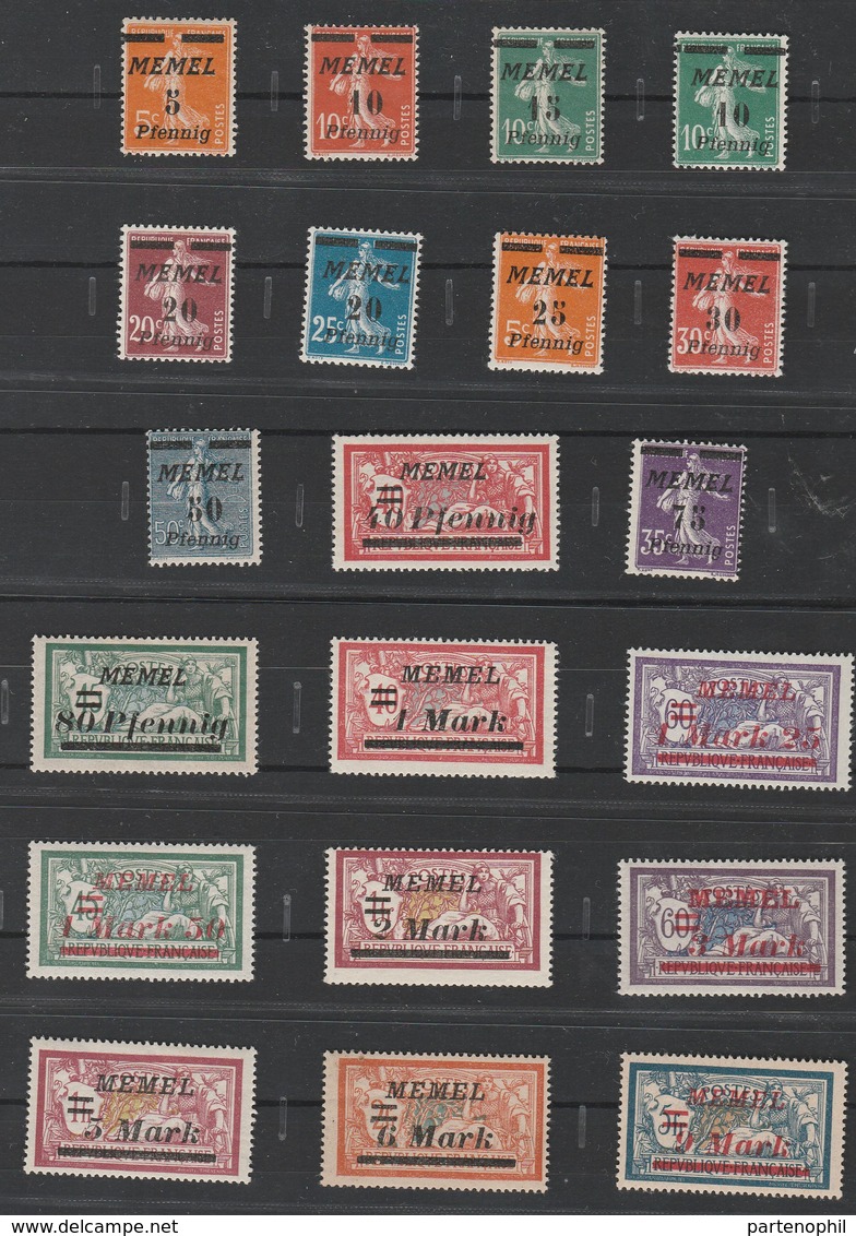 France Memel 1922 Overprint US. 45/64 - Used Stamps