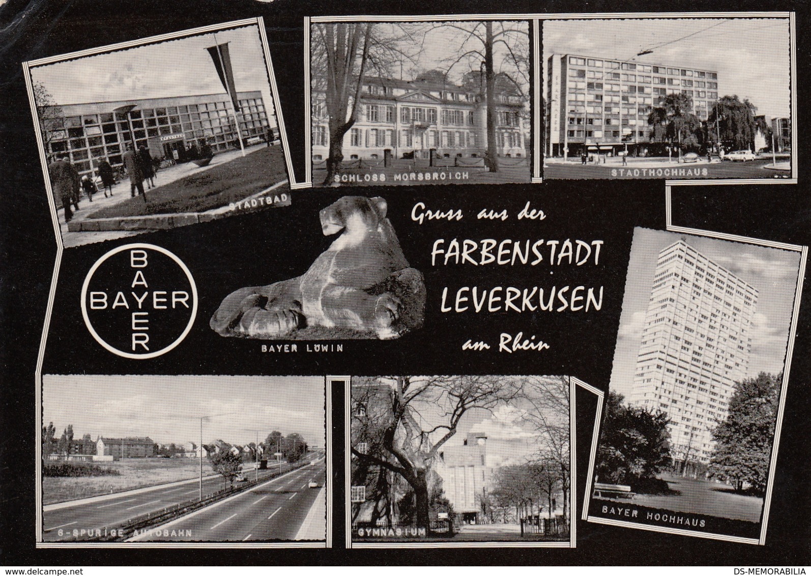 Leverkusen - Farbenstadt , Autobahn 1967 - Leverkusen