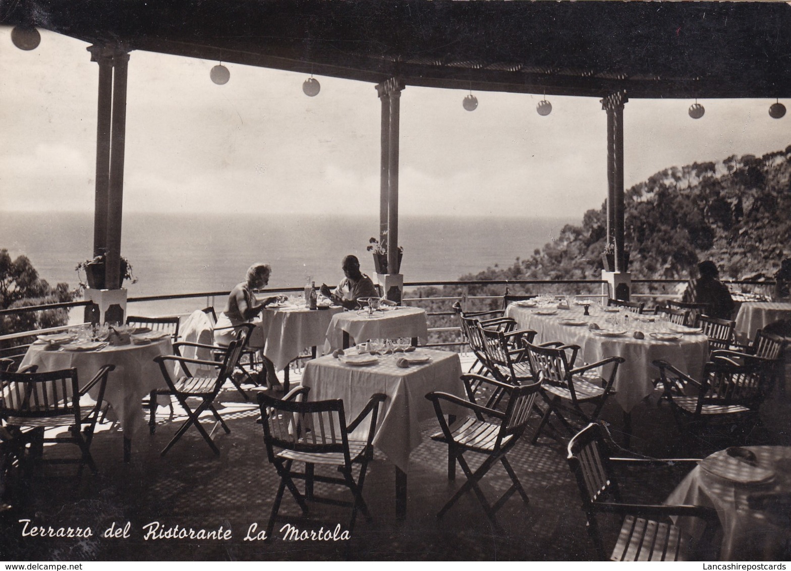 Postcard Terrazzo Del Ristorante La Martola San Remo Sanremo ? PU 1950 My Ref  B22947 - San Remo