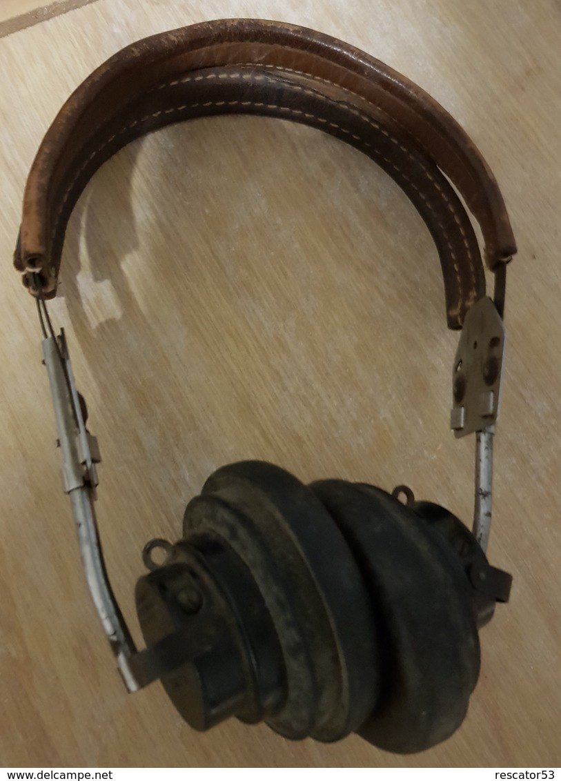 Rare Paire écouteurs Américains Pour Bombardier Ou Opérateur Radio Model HB7 - 1939-45