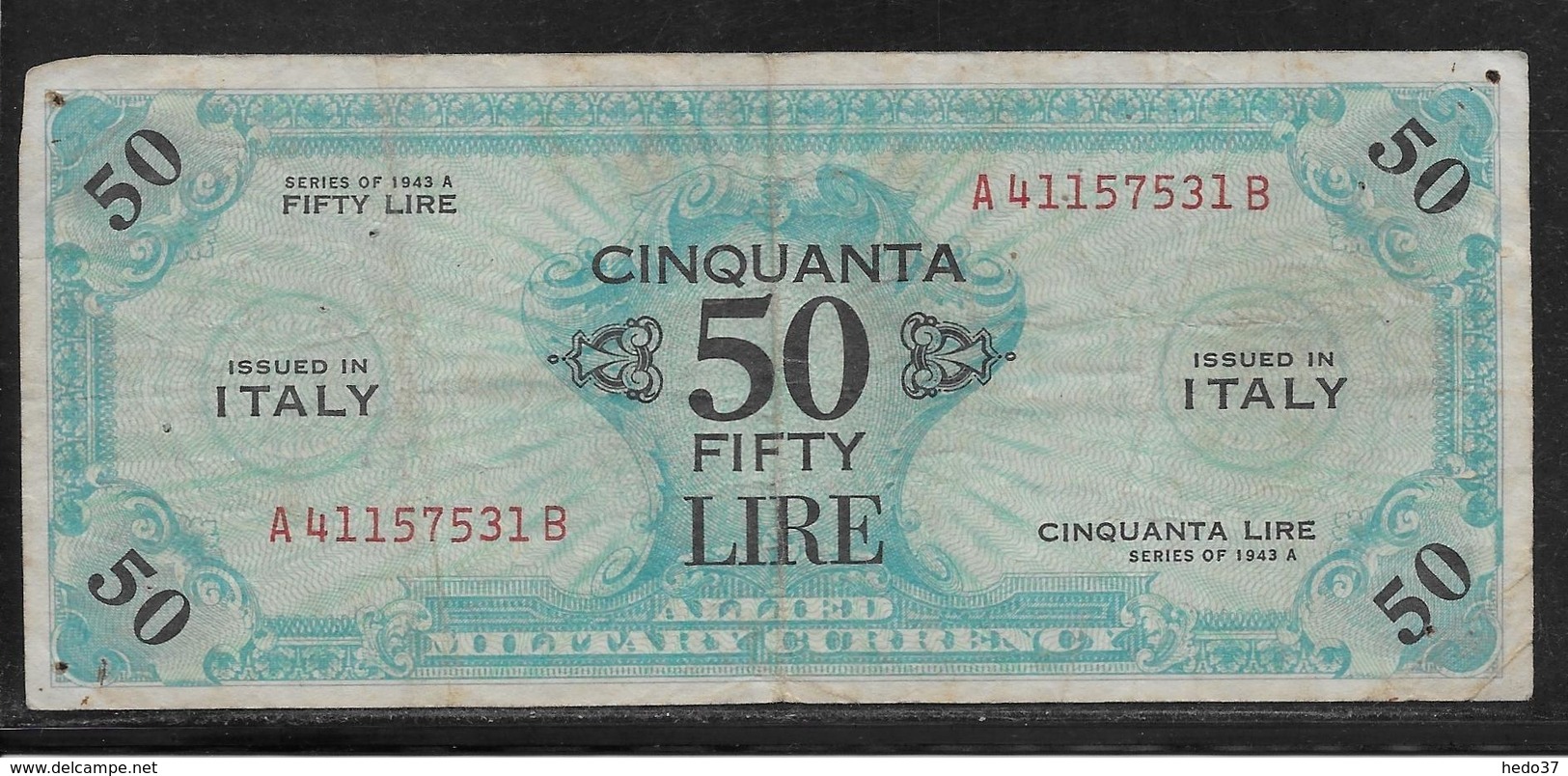 Italie - Military - 50 Lire - Pick N°M20 - TB - Occupation Alliés Seconde Guerre Mondiale