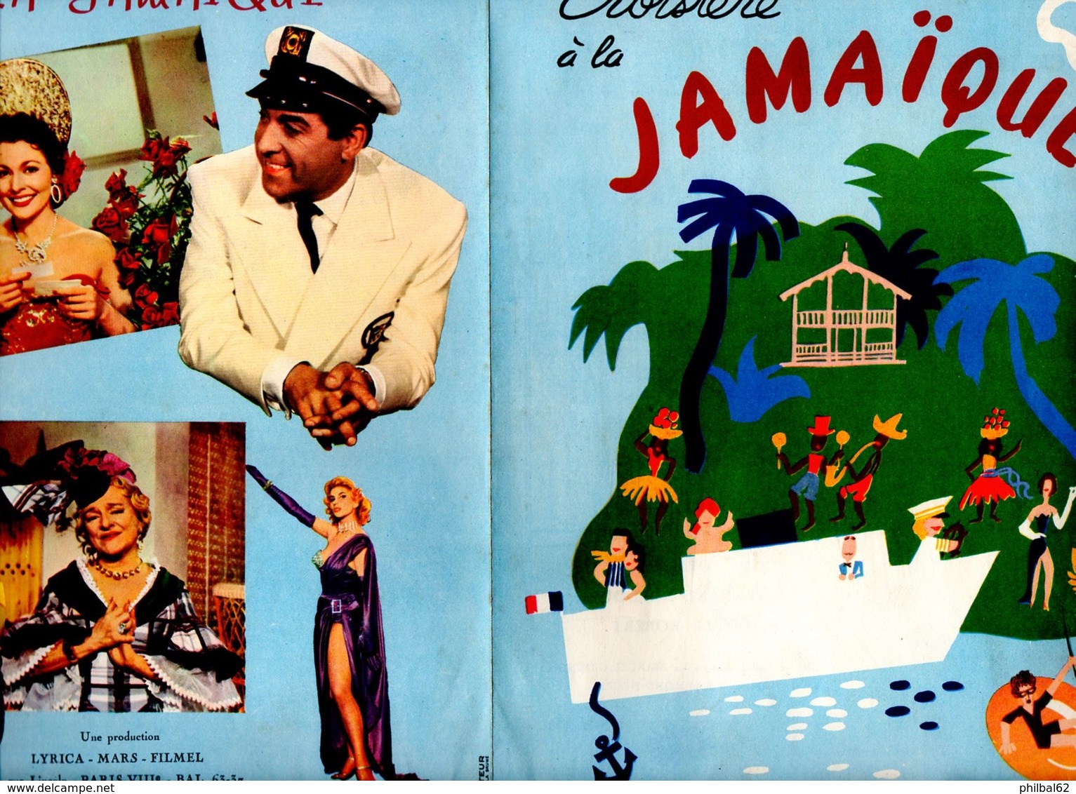 Dossier De Presse Cinéma. Croisière à La Jamaïque De Berthomieu Avec Luis Mariano, Jane Sourza, Paquita Rico. - Cinema Advertisement