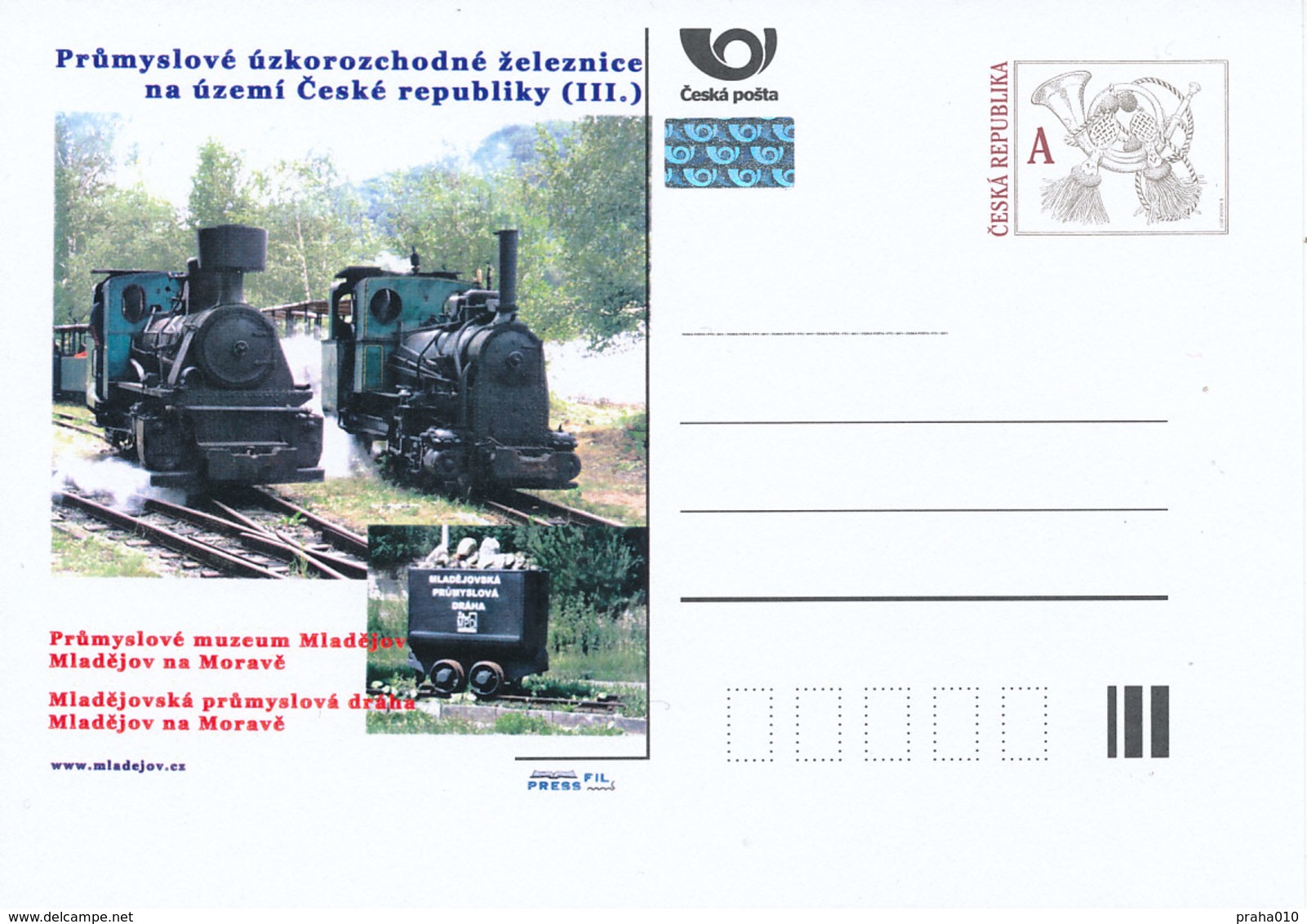 Rep. Ceca / Cart. Postali (Pre2012/35) Ferrovie Industriali A Scartamento Ridotto (III.) - Mladejov Via Industriale (2) - Altri & Non Classificati