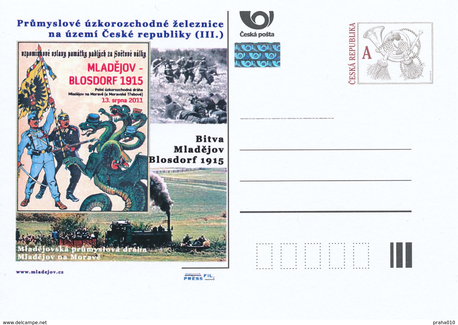 Rep. Ceca / Cart. Postali (Pre2012/36) Ferrovie Industriali A Scartamento Ridotto (III.) - Mladejov Via Industriale (3) - Altri & Non Classificati