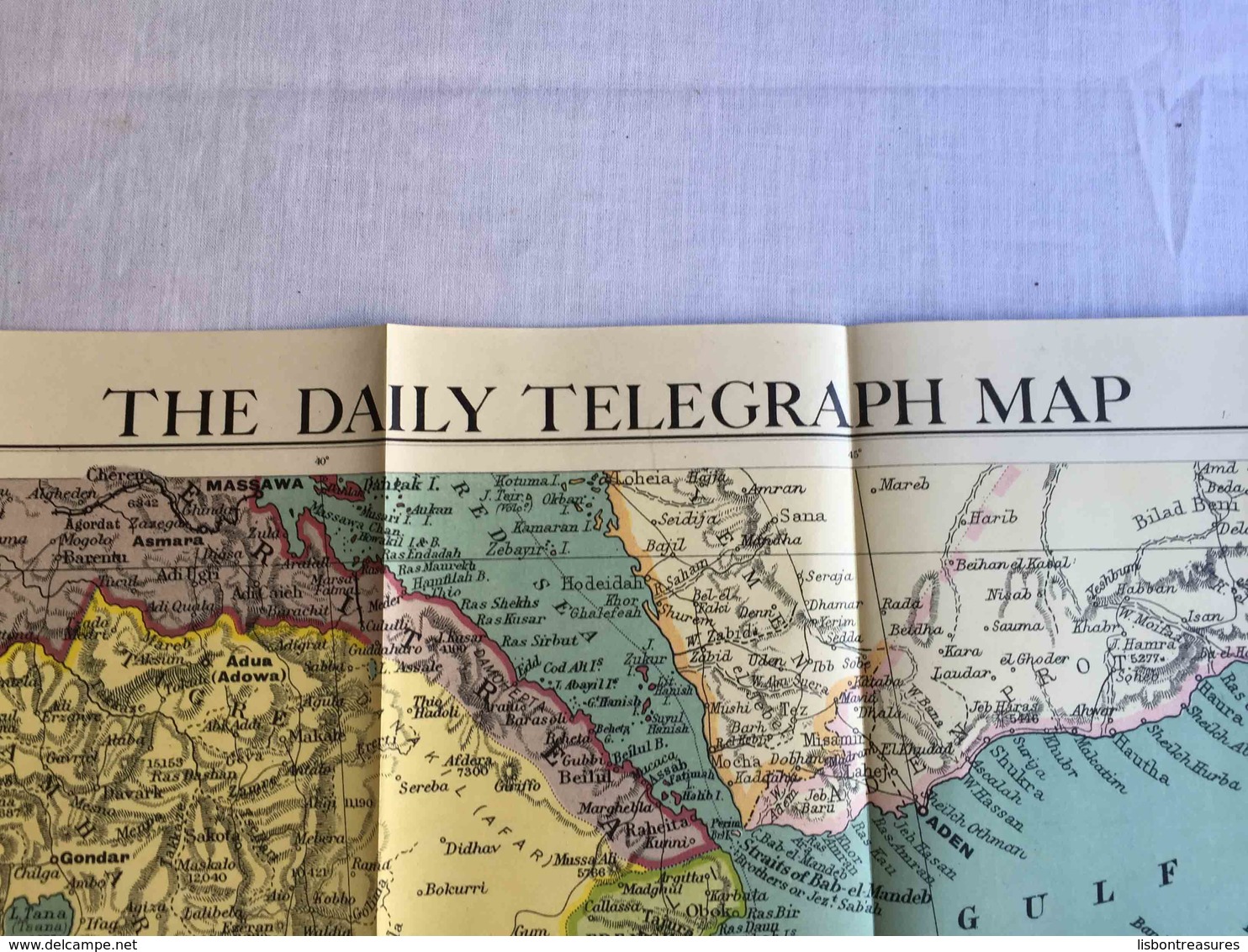 RARE ANTIQUE AFRICA ETHIOPIA ERITREIA " THE DAILY TELEGRAPH MAP OF ABYSSINIA" MAP BOOKLET - Geographical Maps