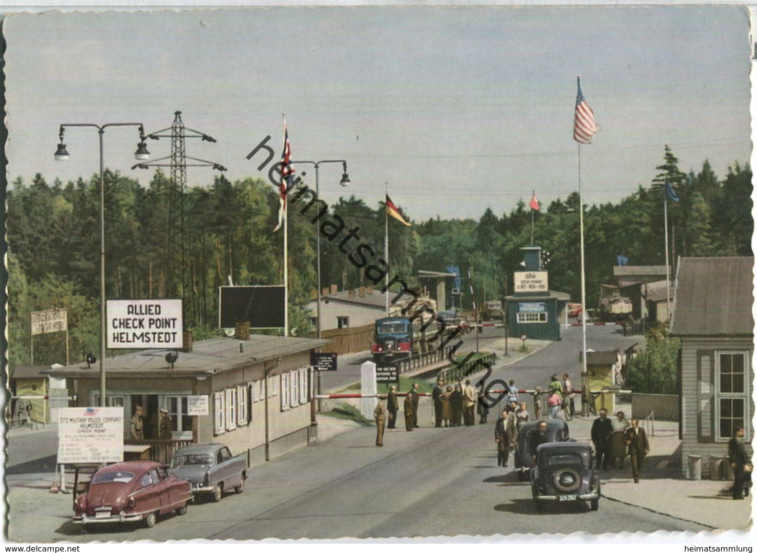 Zonengrenze Helmstedt - Autobahn-Kontrollpunkt - Hans Andres Verlag Hamburg 50er Jahre - Helmstedt