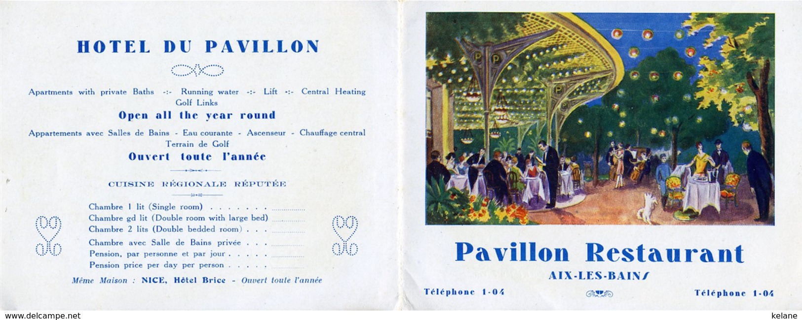 Hotel Du Pavillon Aix Les Bains - Publicités