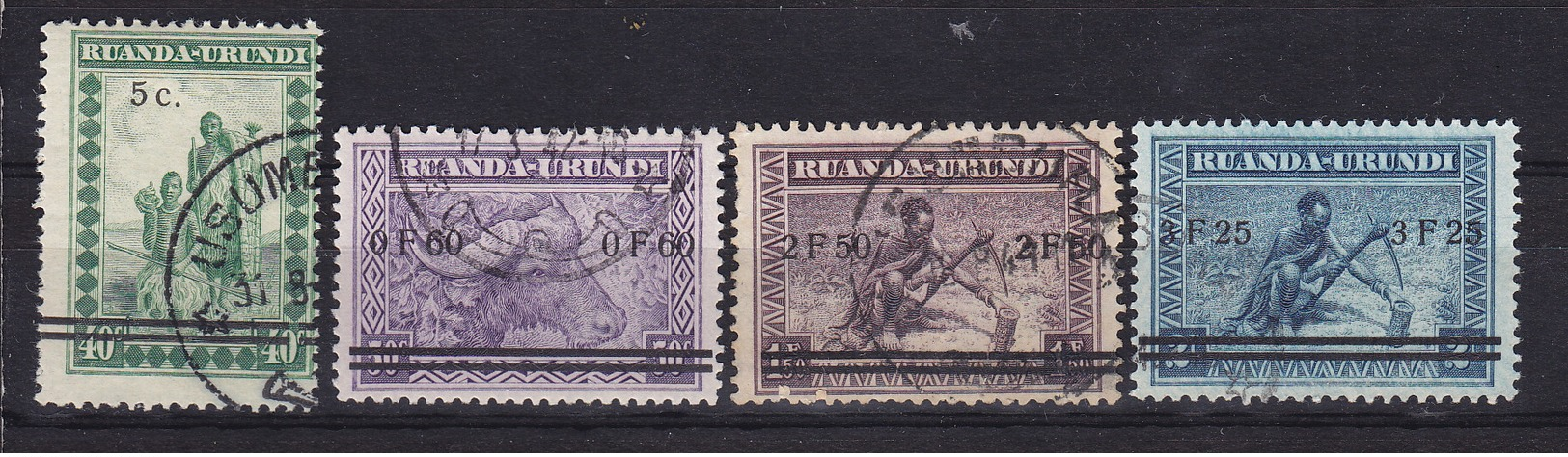 Raunda - Urundi  Nr 114-117     Obliteré - Gestempeld - Used   (o) - Gebraucht