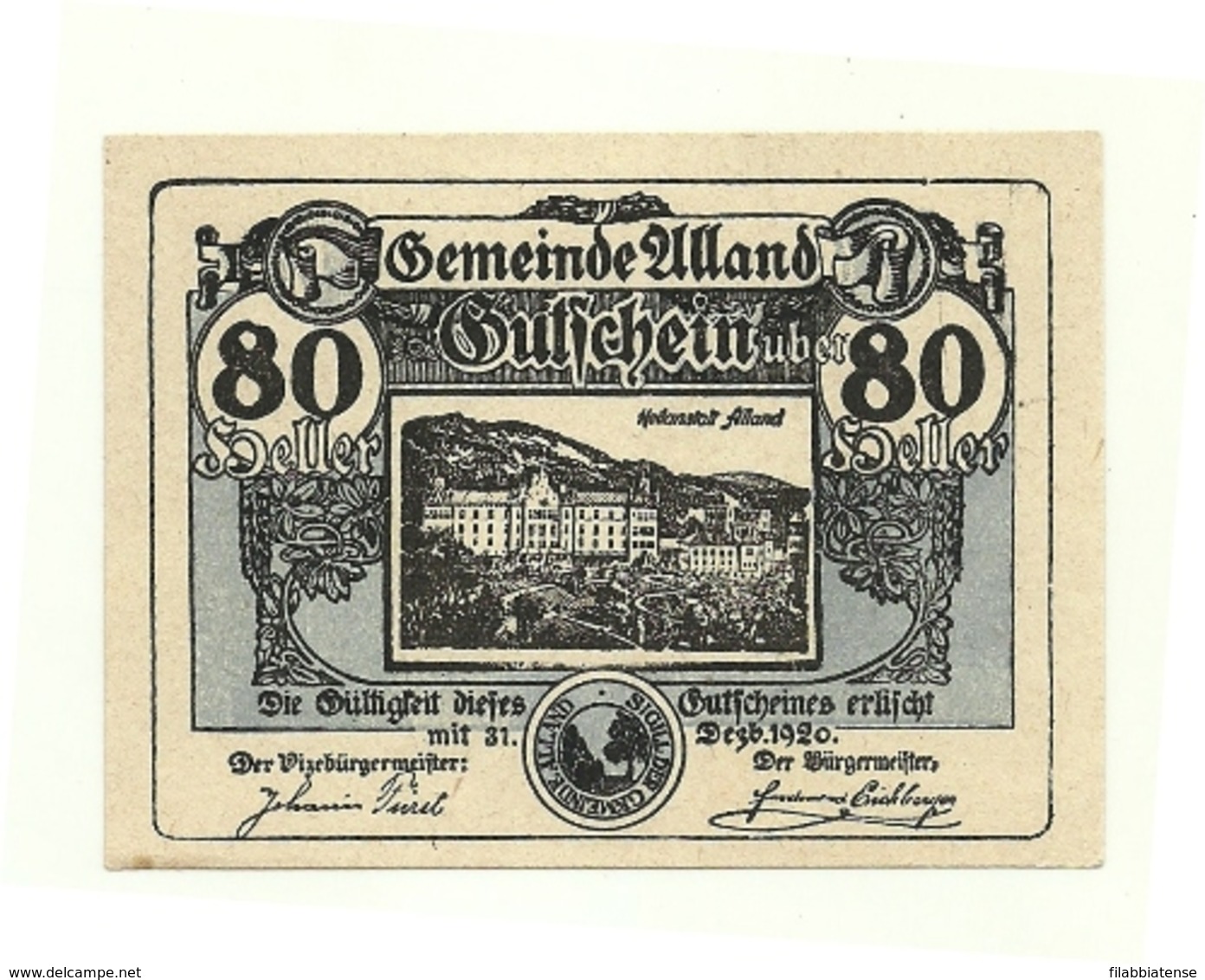 1920 - Austria - Alland Notgeld N61, - Austria