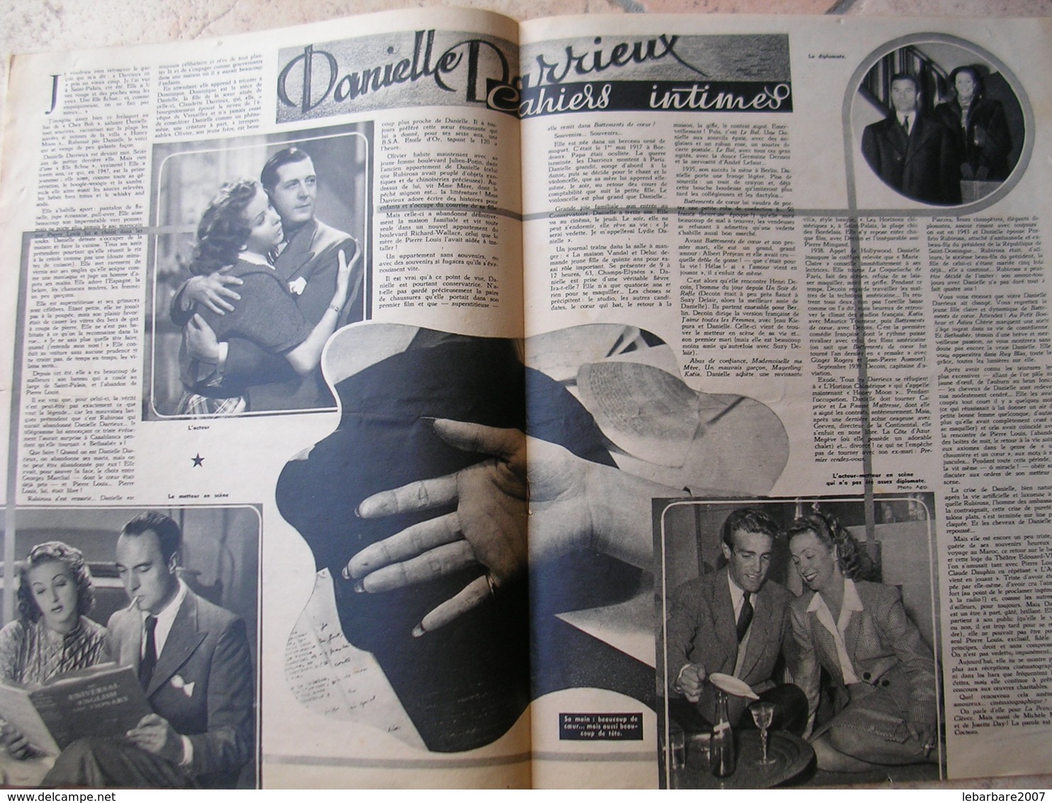 CINEVOGUE  N° 80  - 1947  - JEAN MARAIS / DANIELLE DARRIEUX / LUIS MARIANO - Cinéma