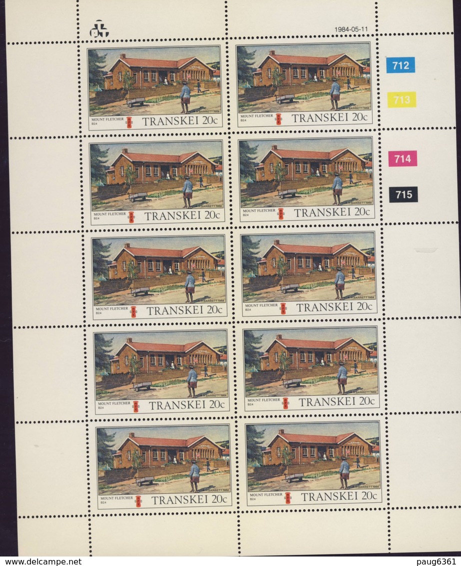 AFRIQUE DU SUD  TRANSKEI 1984 BUREAUX DE POSTE FEUILLET  YVERT  N°155/58  NEUF MNH** - Transkei