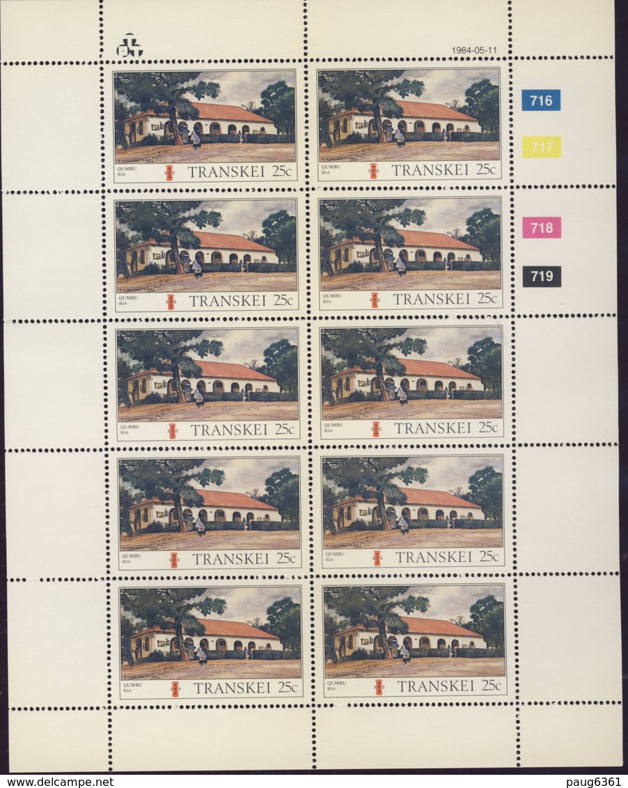 AFRIQUE DU SUD  TRANSKEI 1984 BUREAUX DE POSTE FEUILLET  YVERT  N°155/58  NEUF MNH** - Transkei