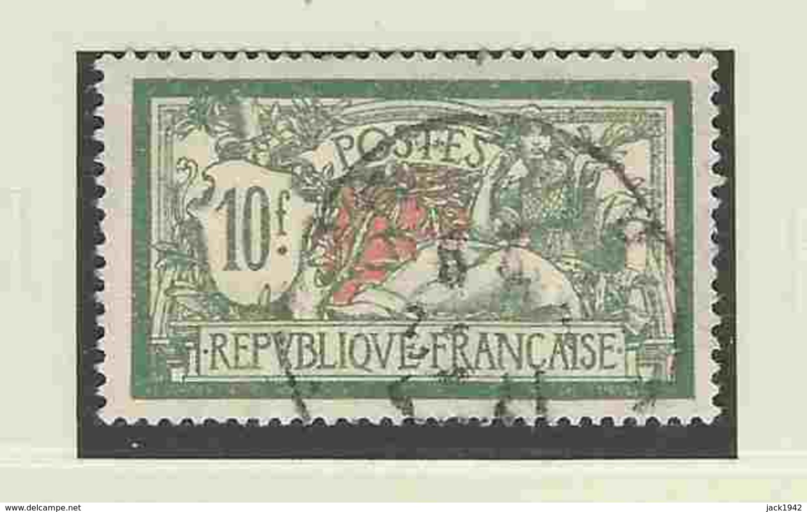 = - Yvert N° 207  - Type Merson : 10f Vert Et Rouge - 1900-27 Merson