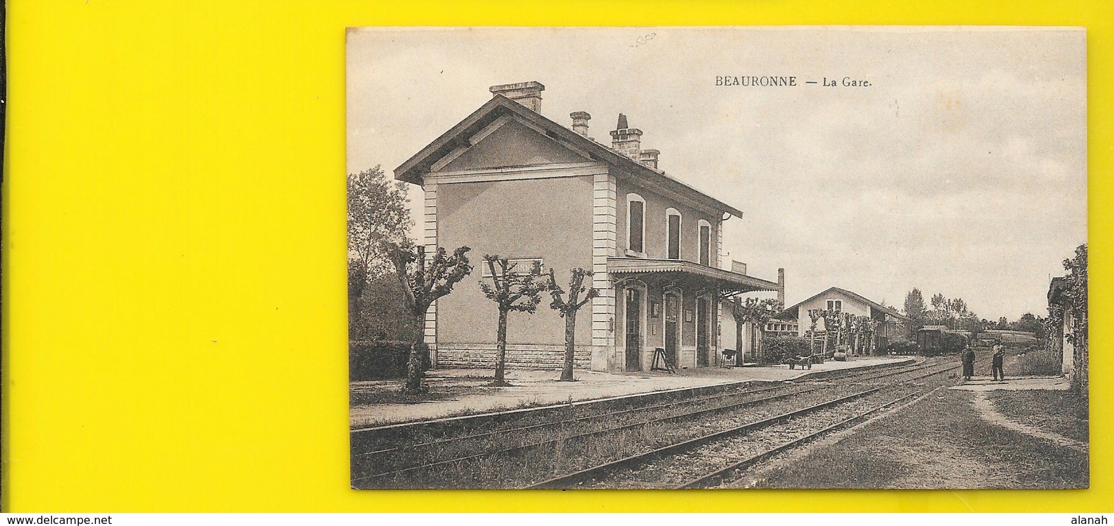 BEAURONNE Rare La Gare (Combier) Dordogne (24) - Autres & Non Classés