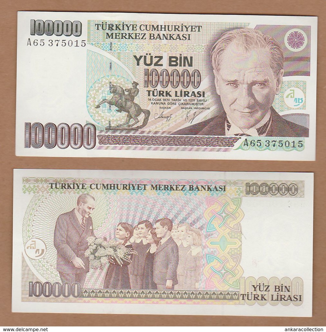 AC - TURKEY- 7th EMISSION 100 000 TL A UNCIRCULATED - Turchia