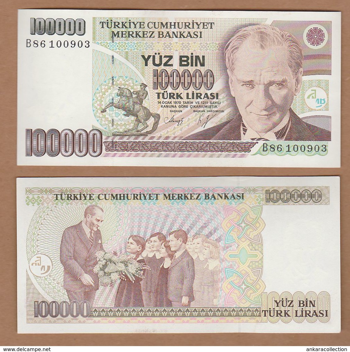 AC - TURKEY- 7th EMISSION 100 000 TL B UNCIRCULATED - Turkey