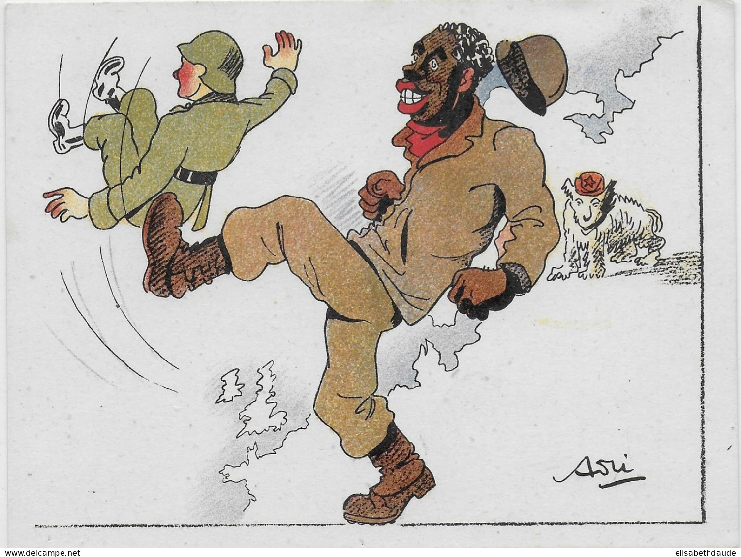GUERRE 39/45 - PROPAGANDE ANTI-NAZIE - ILLUSTRATEUR - Weltkrieg 1939-45