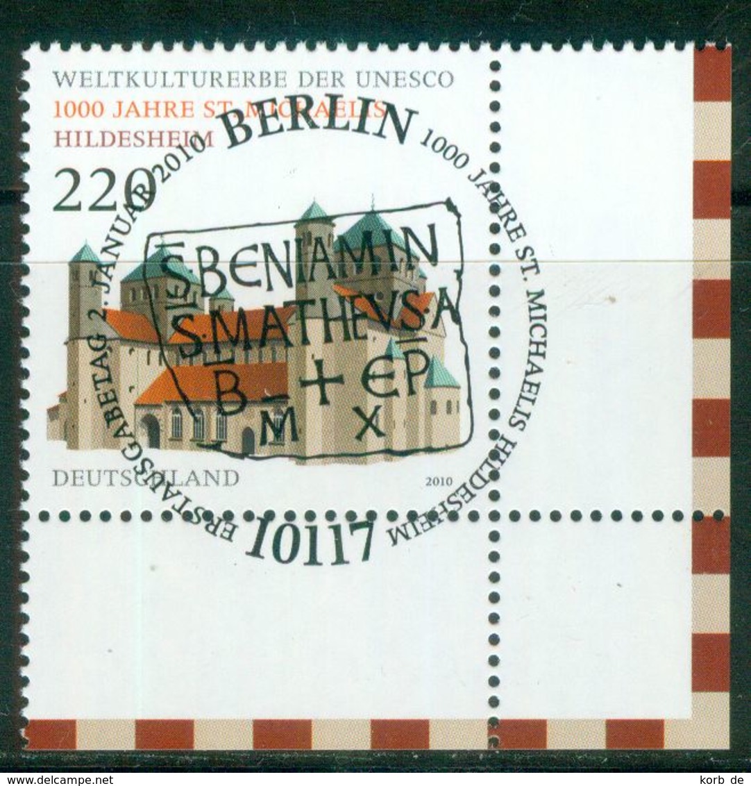 BRD 2010 / MiNr.   2774     Rechts Unten Ecke Mit Ersttagsstempel  O / Used  (d712) - Gebruikt