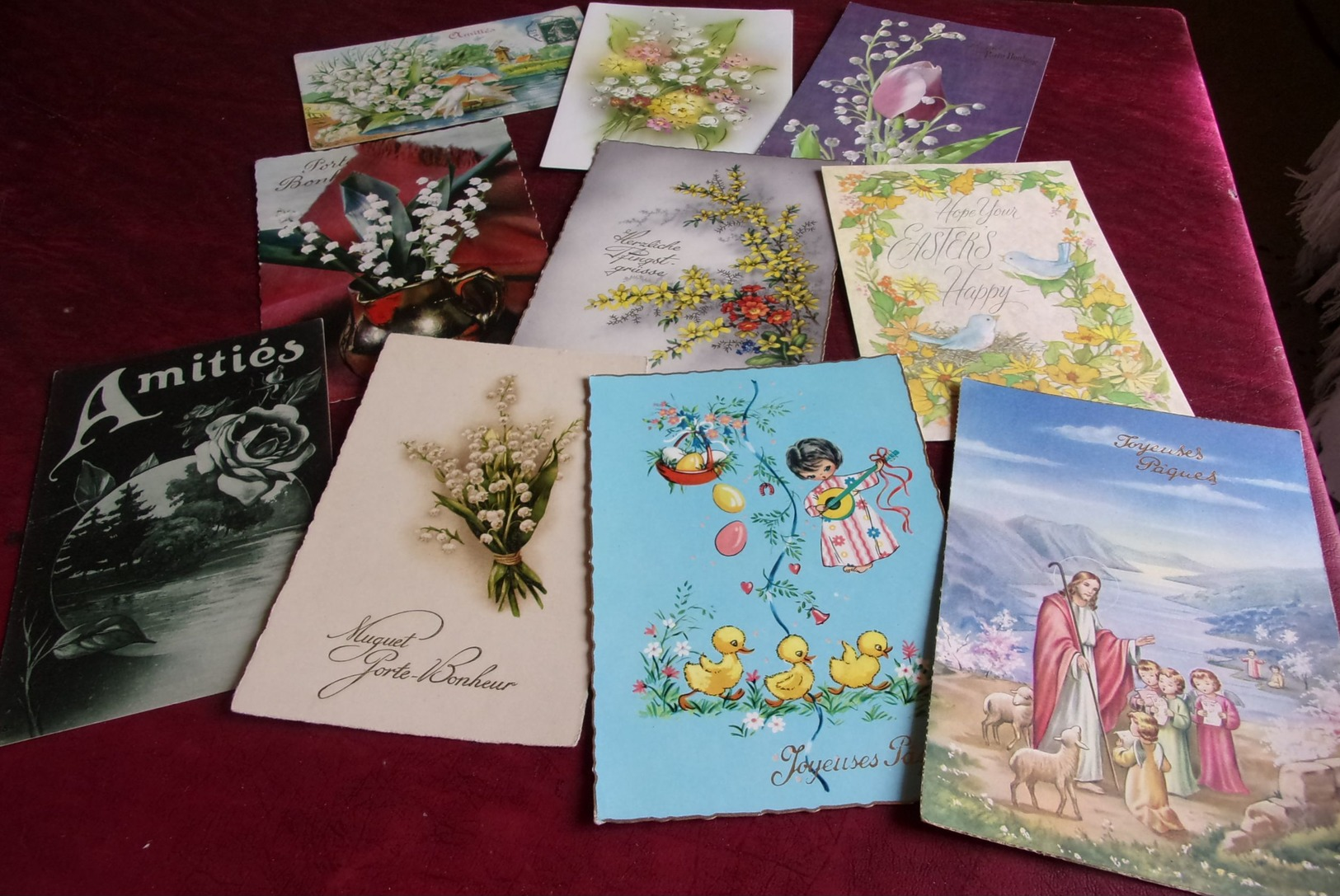 Lot Cartes Postales De Paques Et Du Muguet - Easter