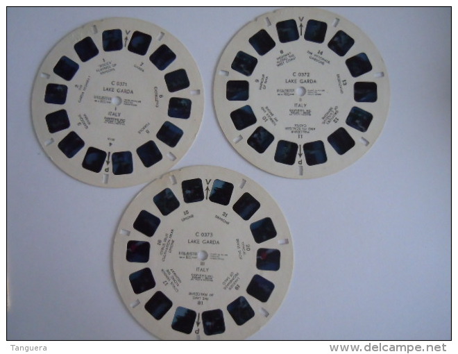 View-master Viewmaster Sawyer's Lake Garda Belgium Engels 3 Schijfjes Reels C 037 B 0371-0372-0373 - Stereoscopi