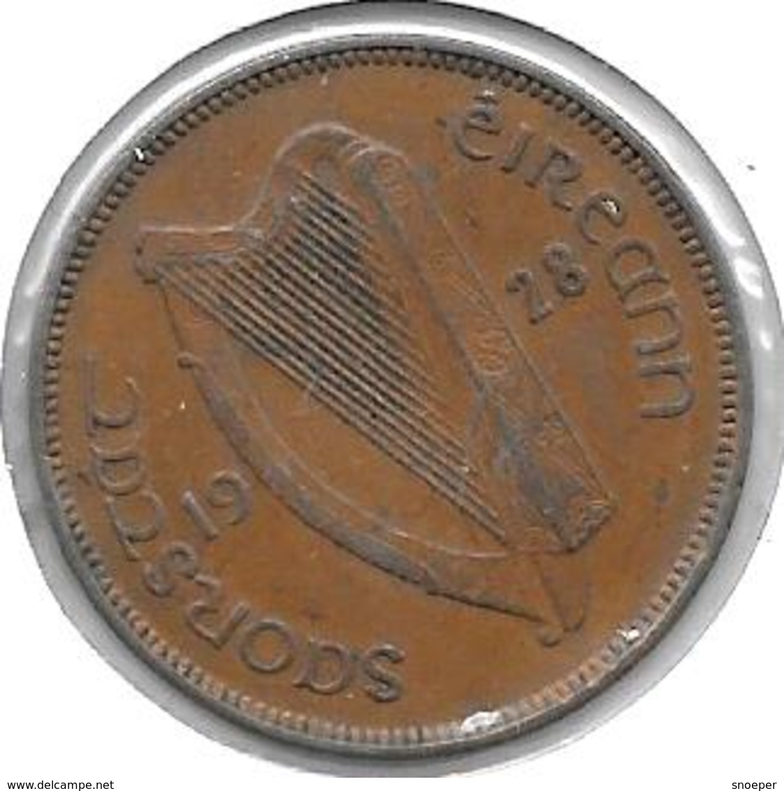 *ireland 1/2 Penny 1928  Km 2  Xf - Irlande