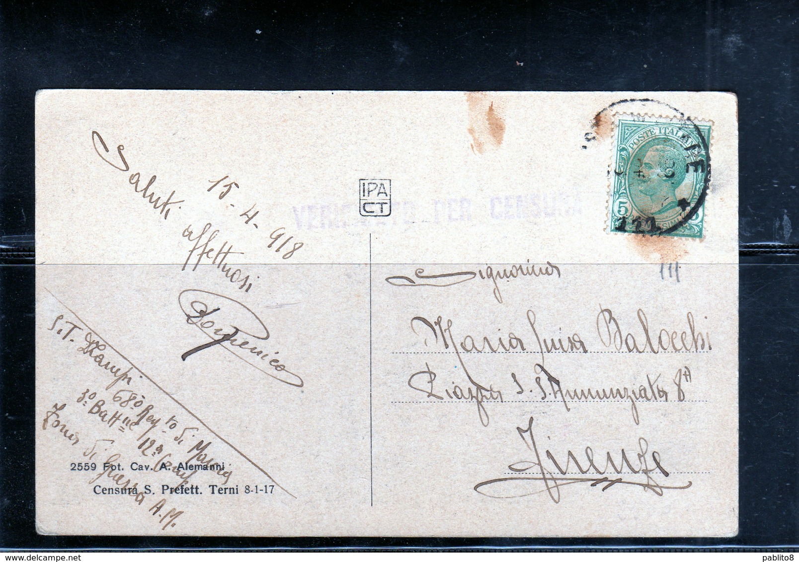 ALBANIA ALBANIE 1918 CONTADINO ALBANESE ALBANIAN FARMER CARTOLINA VIAGGIATA POSTA MILITARE CARD - Europa