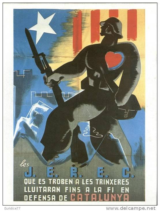 Cartel Affiche Poster Guerra Civil Española 20x13 Cm. Aprox. REPRODUCTION - Patriotic