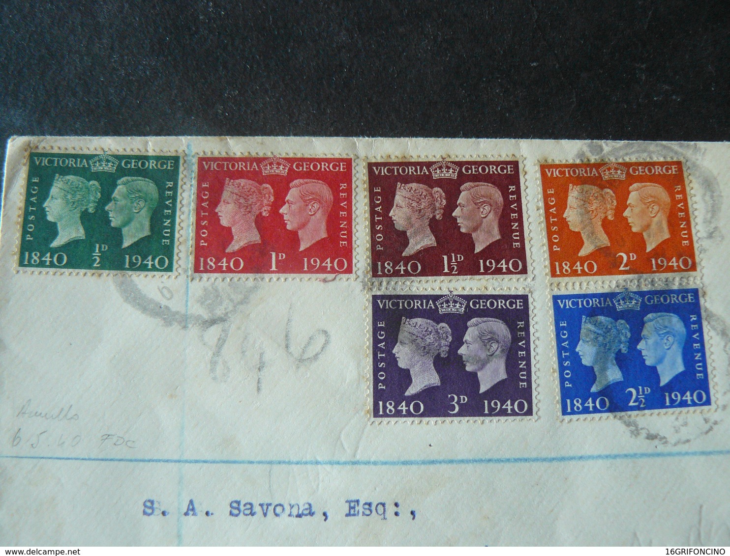 1940 BEAUTIFUL  LETTER  F.D.C WITH BEAUTIFULS POSTAGESTAMPS.HIGHT VALUE / LETTERA F.D.C  INGLESE DI VALORE - ....-1951 Pre Elizabeth II