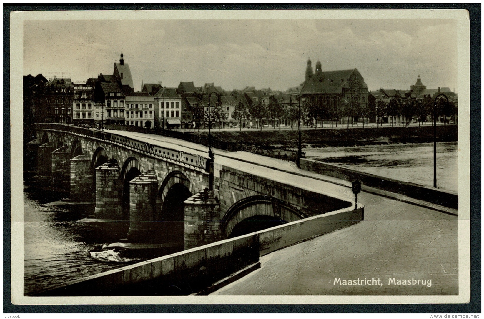 RB 1224 - 1931 Real Photo Postcard - Maastricht Maasbrug - Limburg Netherlands 1 1/2c Rate - Maastricht