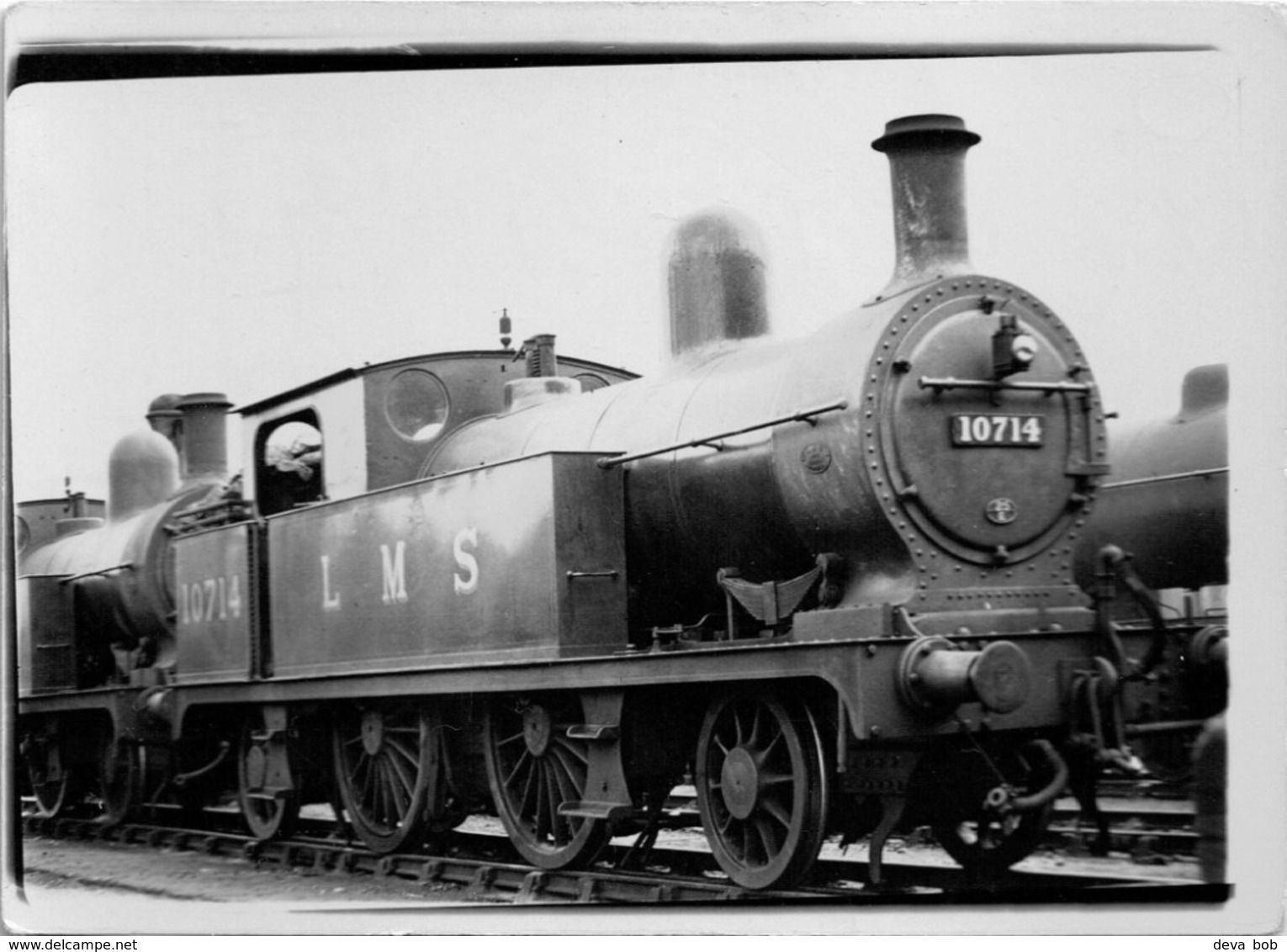 Railway Photo LMS 2P 10714 L&YR 1008 Class Aspinall 2-4-2T Loco - Eisenbahnen