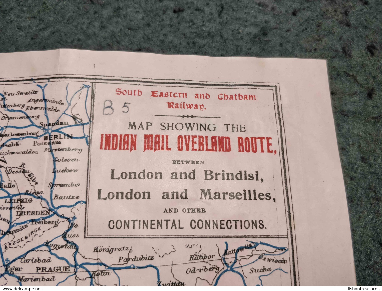 ANTIQUE EUROPE ASIA INDIAN MAIL OVERLAND ROUTE LONDON - AND BRINDISI , LONDON AND MARSEILLE BROCHURE 1930'S - Autres & Non Classés