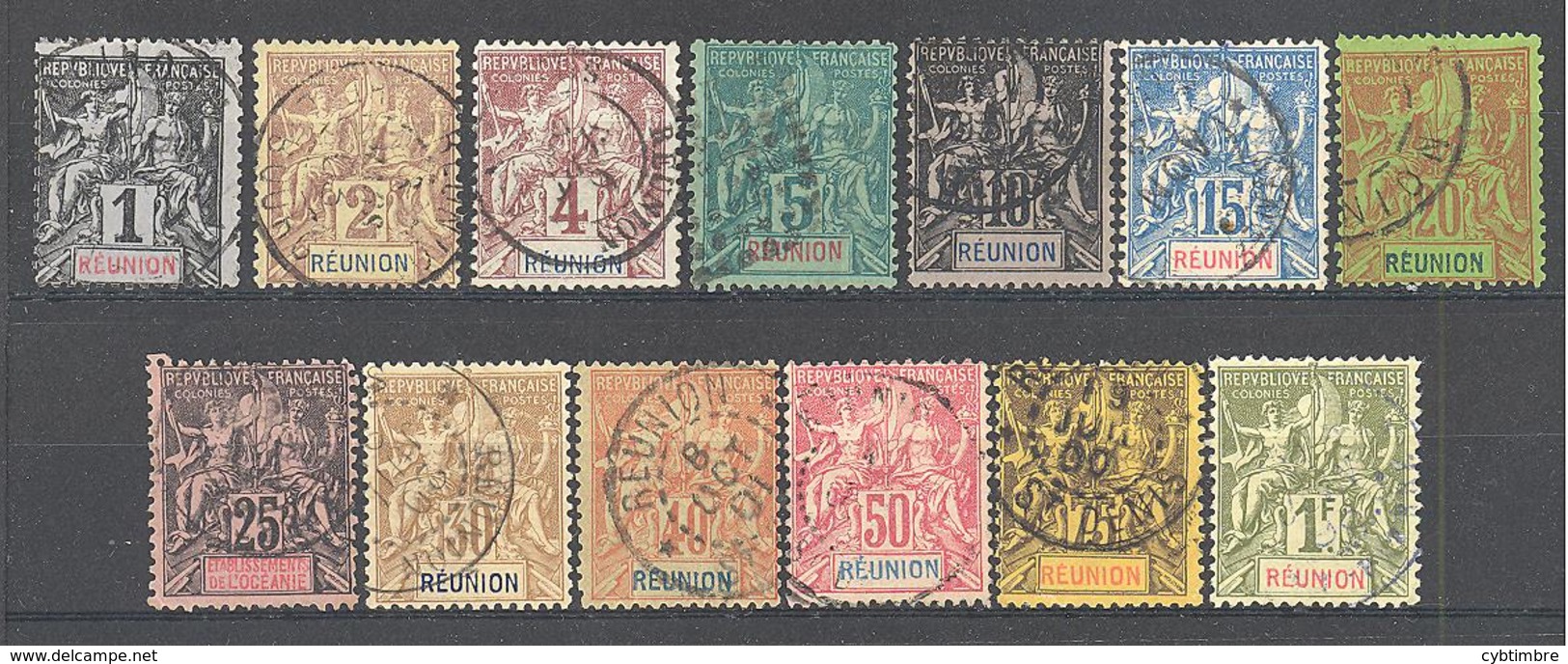 Réunion: Yvert 32/44°; La Serie Compléte - Used Stamps