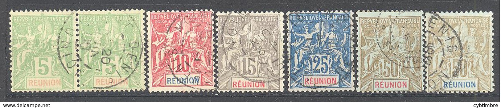 Réunion: Yvert 46/51° - Used Stamps