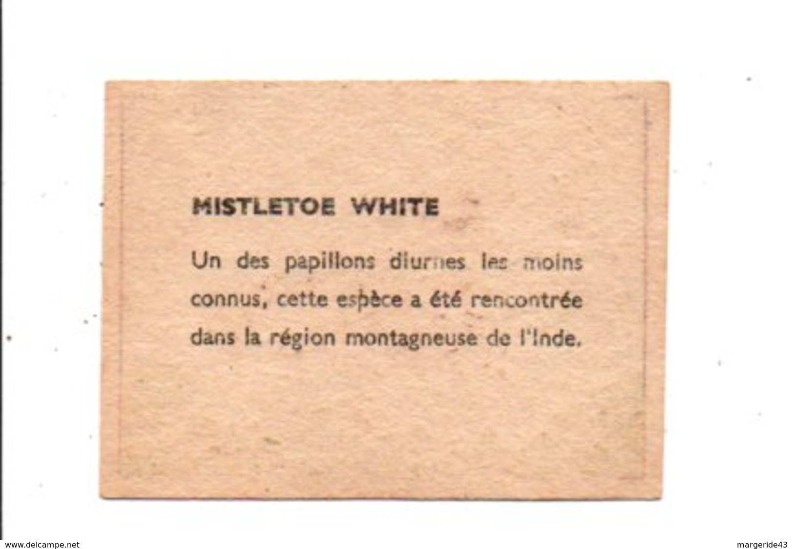 CHROMOS BON POINT - PAPILLONS - MISTLETOE WHITE - Chèques & Chèques De Voyage