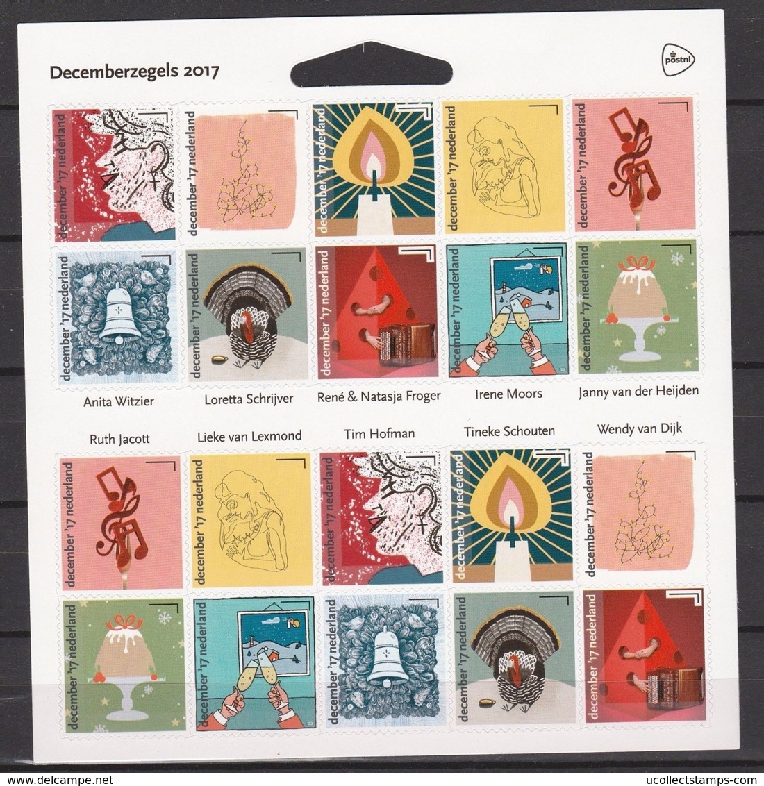 Nederland 2017  Kerstmis  Christmas  Weihnachten Noell Sheetlet      Postfris/mnh/sans Charniere - Ongebruikt