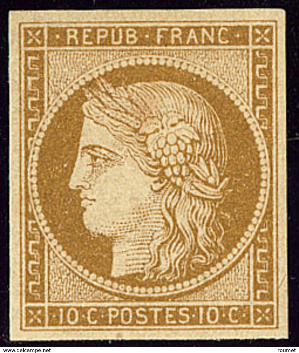 * No 1, Bistre-jaune, Nuance Soutenue, Jolie Pièce. - TB. - R - 1849-1850 Ceres