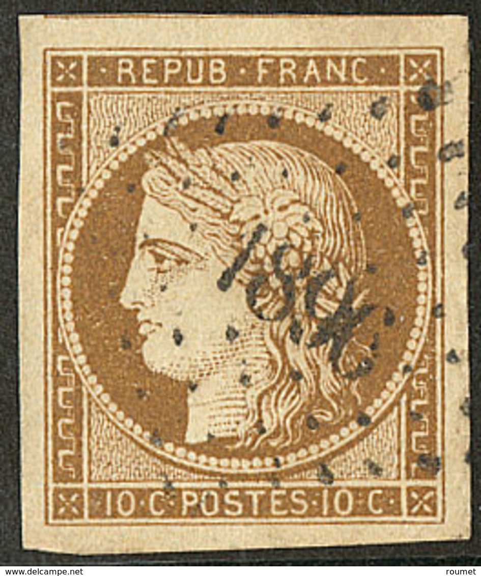 No 1b, Bistre-brun Foncé, Nuance Soutenue, Obl Pc 1896, Superbe. - R - 1849-1850 Ceres