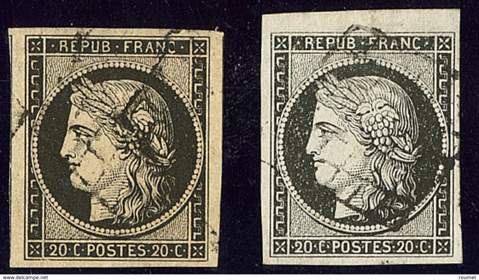 Nos 3 (deux Voisins), 3a Petit Bdf, Ex Choisis. - TB - 1849-1850 Cérès