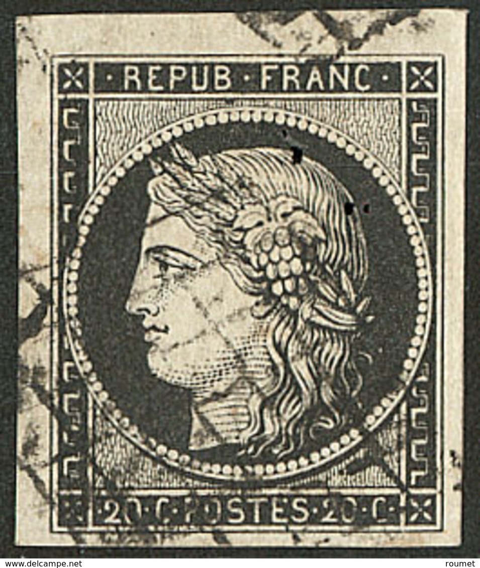 No 3g, Bdf, Obl Grille, Ex Choisi. - TB - 1849-1850 Cérès