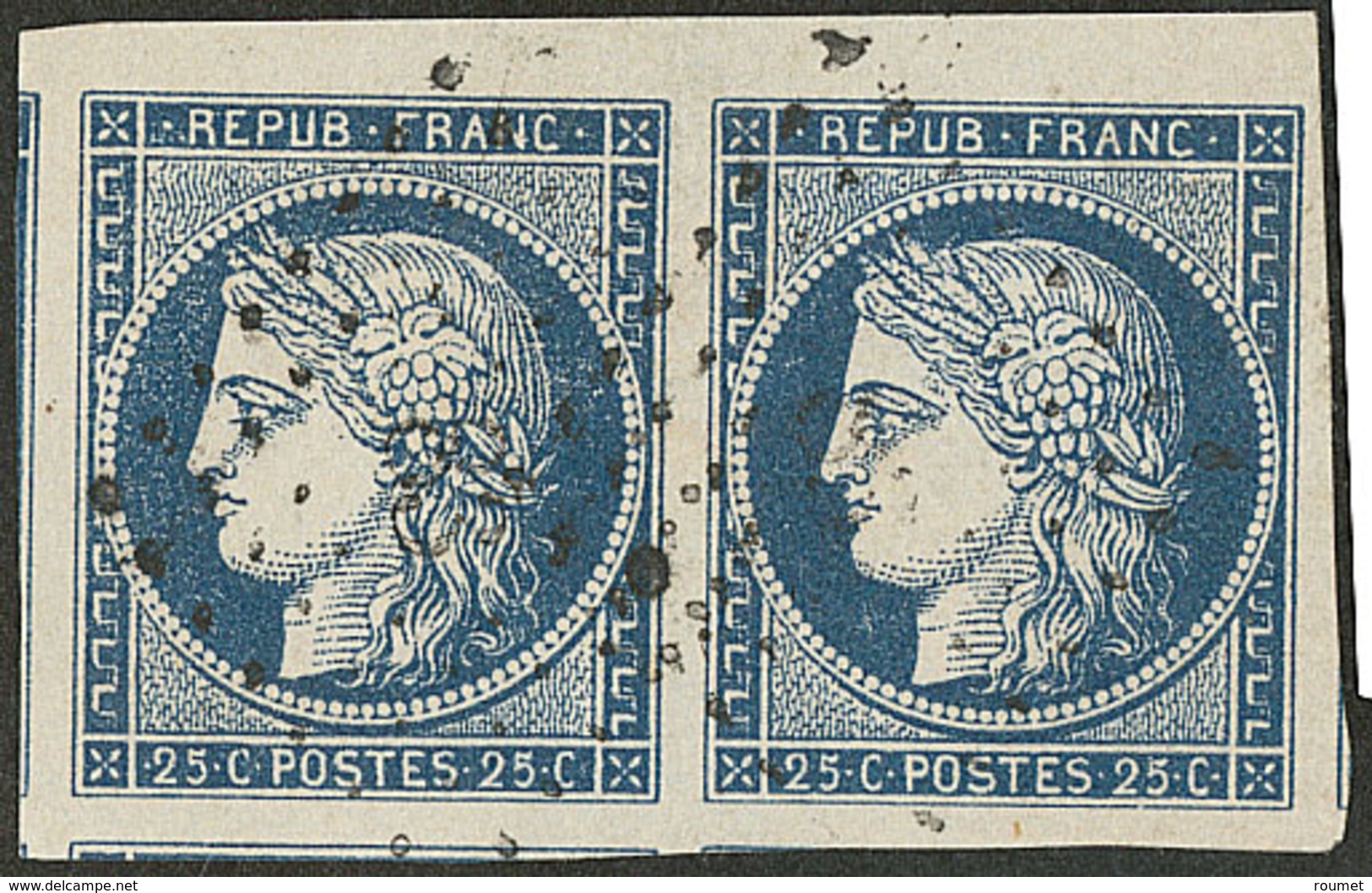 No 4c, Paire Bdf + 5 Voisins, Superbe - 1849-1850 Cérès