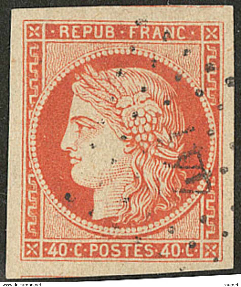 No 5c, Orange Foncé, Deux Voisins, Obl Pc 441, Très Jolie Pièce. - TB. - R - 1849-1850 Cérès