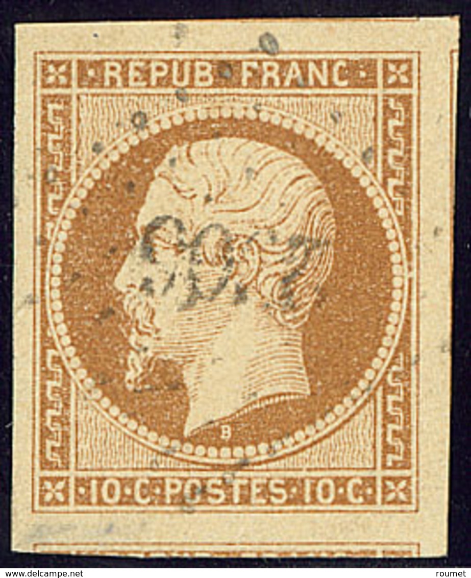 No 9a, Bistre-jaune, Quatre Voisins, Obl Pc, Superbe. - R - 1852 Louis-Napoleon